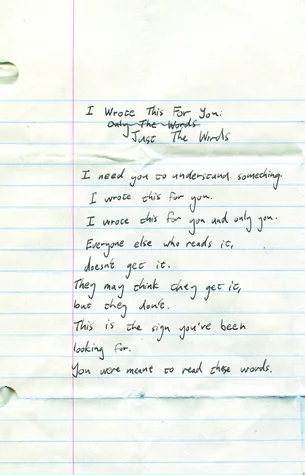 I Wrote This for You: Just the Words