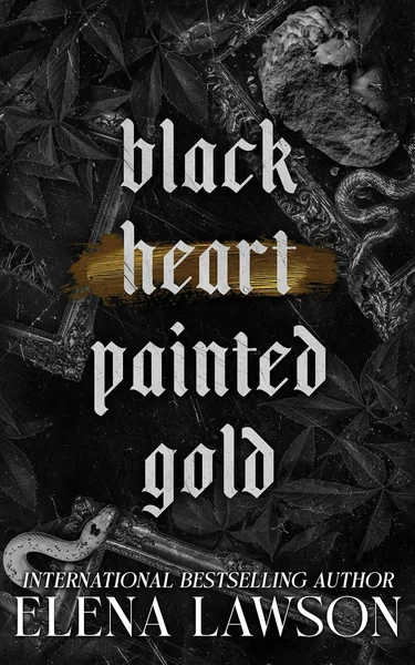 Black Heart Painted Gold